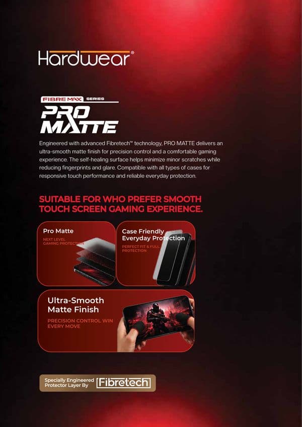 HARDWEAR Fibre Pro Matte Screen Protector (Self-Healing)