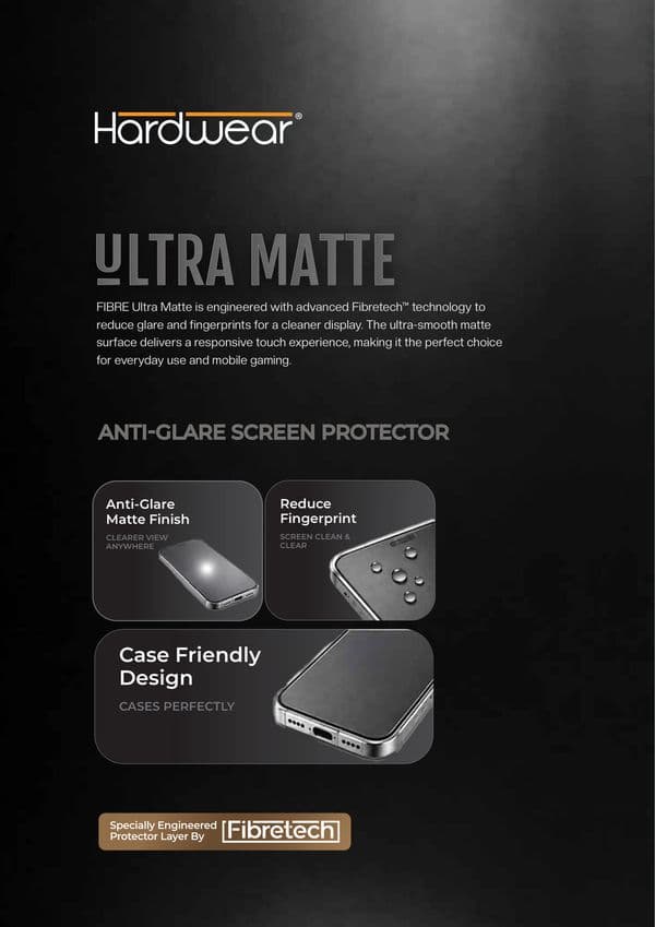 HARDWEAR Fibre Ultra Matte Screen Protector